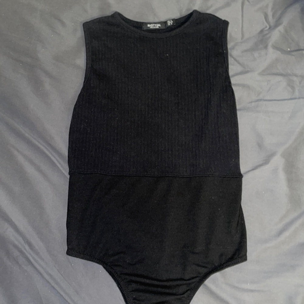 NASTYGAL sleeveless black bodysuit US 2